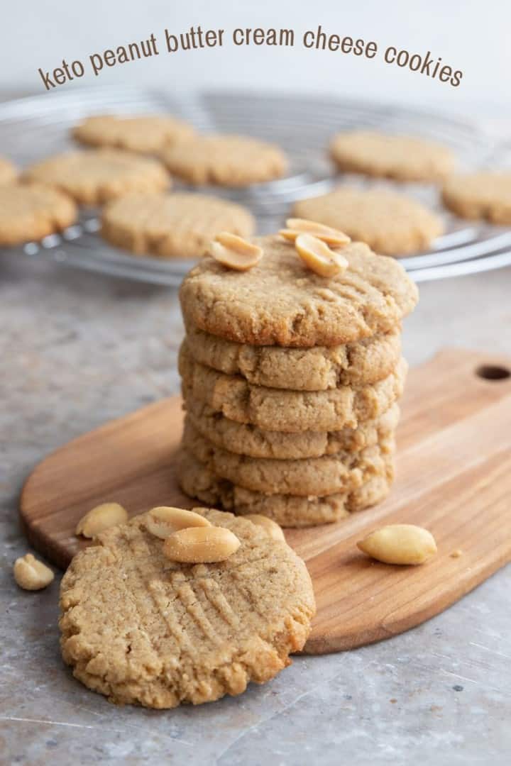 Keto Peanut Butter Cream Cheese Cookies - All Day I Dream About Food