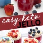 Pinterest collage for Homemade Keto Jello
