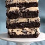Titled Pinterest Image for Keto Cookies and Cream Brownies.