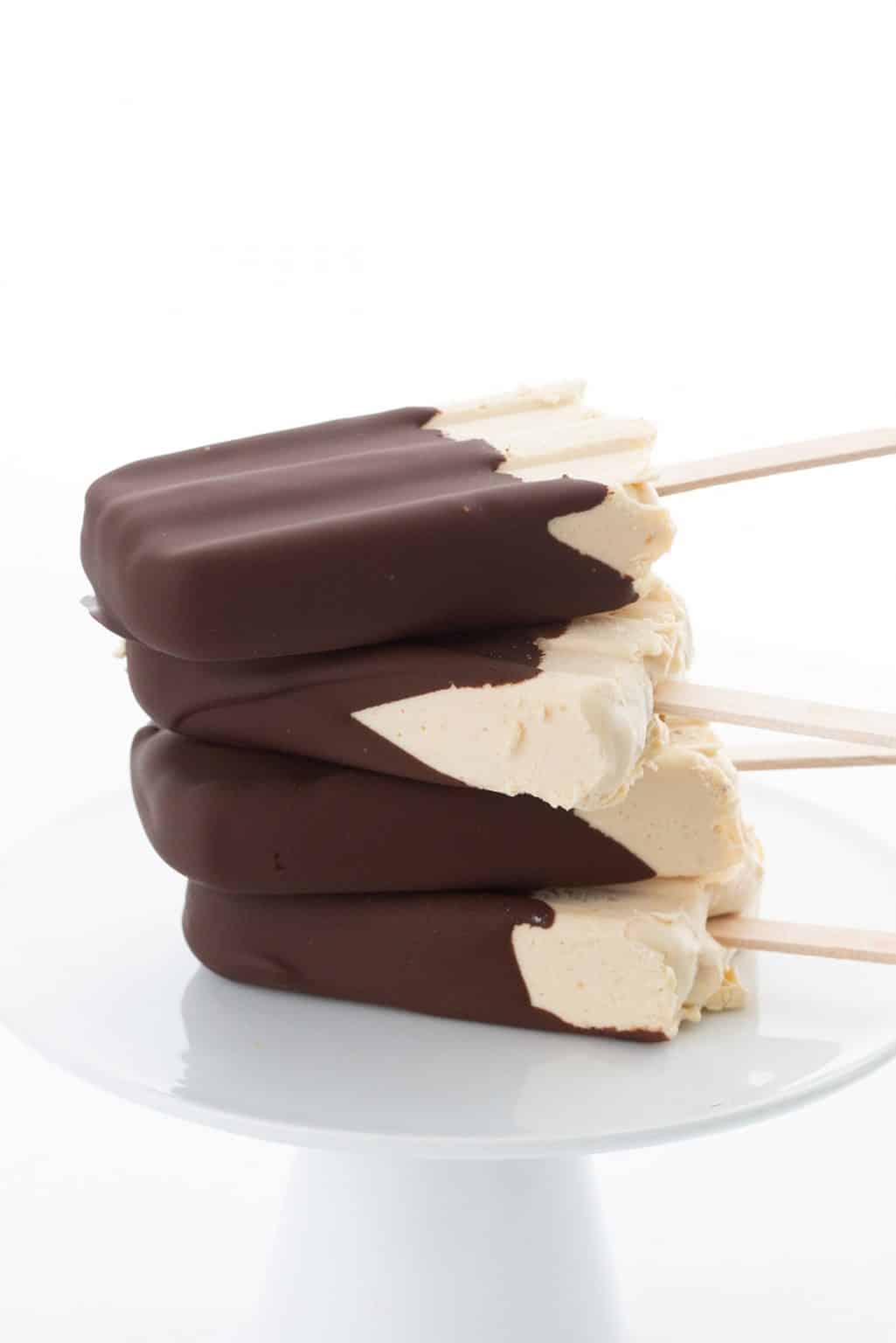 Keto Chocolate Peanut Butter Popsicles - All Day I Dream About Food
