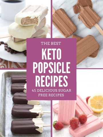 A titled collage for Keto Popsicle Recipes