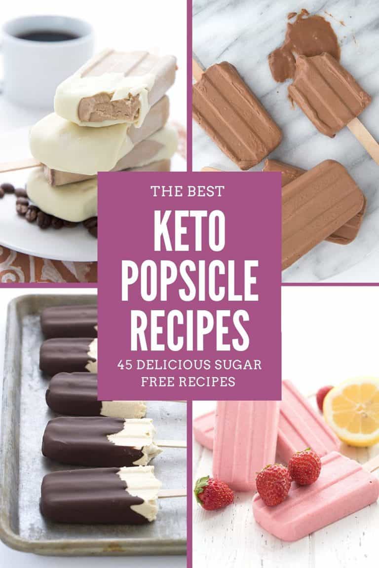 A titled collage for Keto Popsicle Recipes