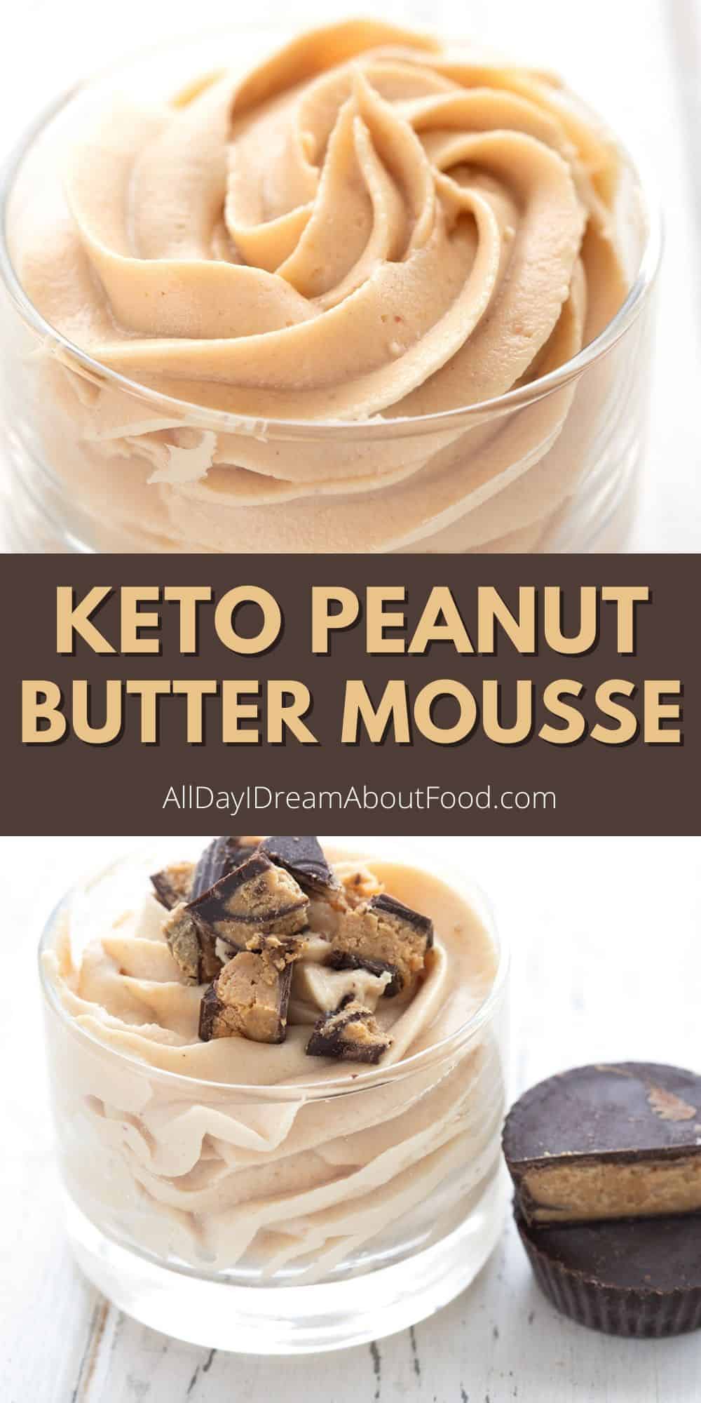 Keto Peanut Butter Mousse - All Day I Dream About Food