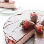 Titled Pinterest Image for Keto Strawberry Cheesecake