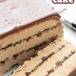Titled Pinterest image for Keto Ice Cream Cake