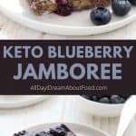 Pinterest collage for keto blueberry jamboree