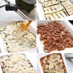 6 photos showing the steps to make keto zucchini lasagna.