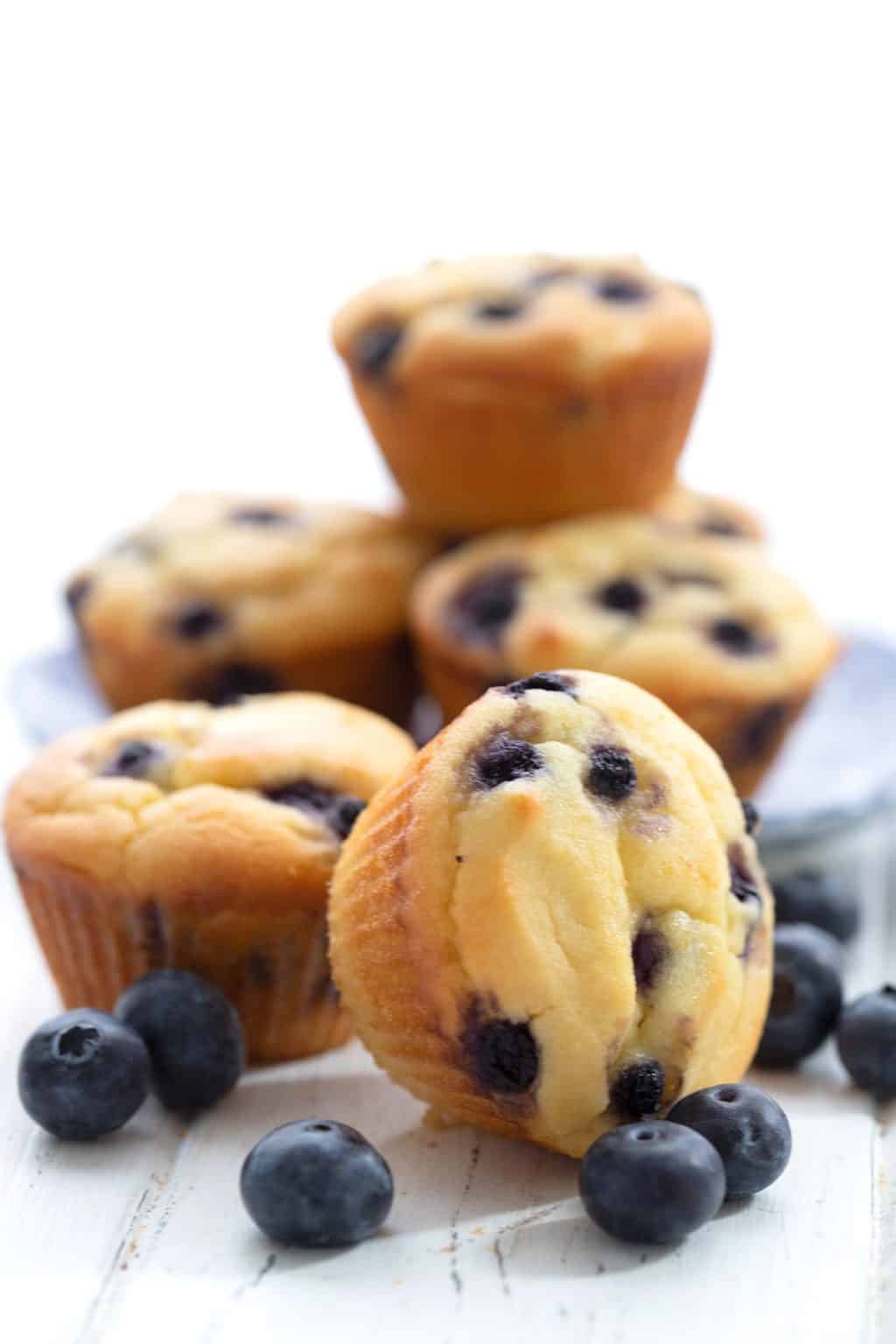 Keto Blueberry Yogurt Muffins - All Day I Dream About Food
