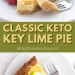 Pinterest collage for keto key lime pie