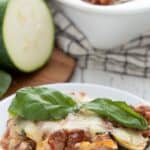 Titled Pinterest image for Grilled Zucchini Lasagna.