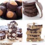 Pinterest collage for keto candy recipes.