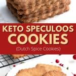 Pinterest collage for Keto Speculoos Cookies