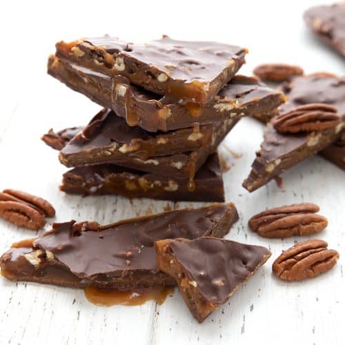 Keto Pecan Turtle Bark - All Day I Dream About Food