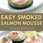 Pinterest collage for keto smoked salmon mousse
