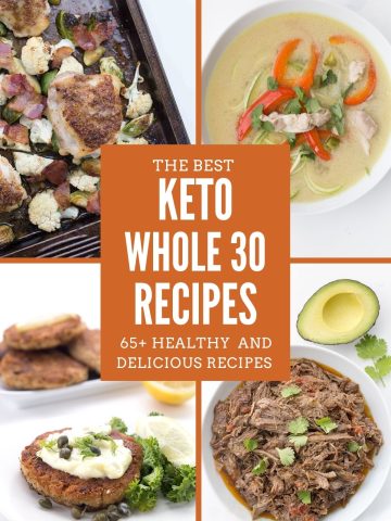 Titled collage of 4 photos for Keto Whole 30 Recipes