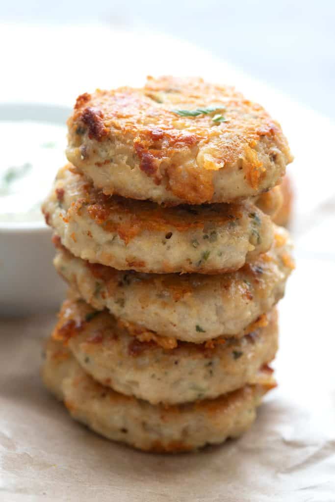 Cheesy Chicken Fritters 