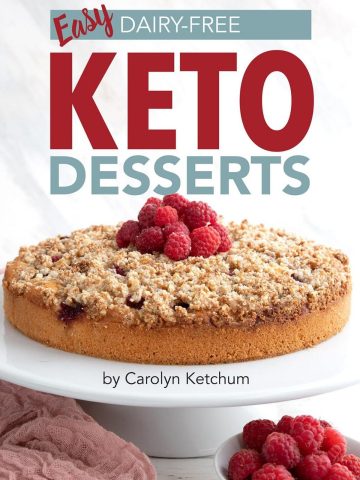 Cover shot of Easy Dairy-Free Keto Desserts ebook.