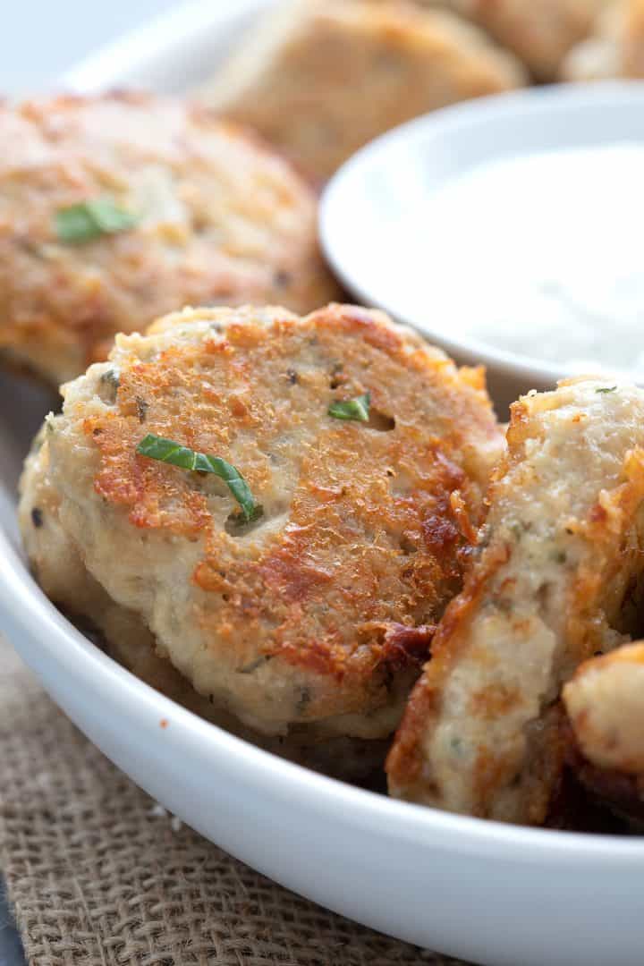 Cheesy Chicken Fritters - Keto - All Day I Dream About Food