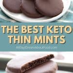 Pinterest collage for keto thin mints.