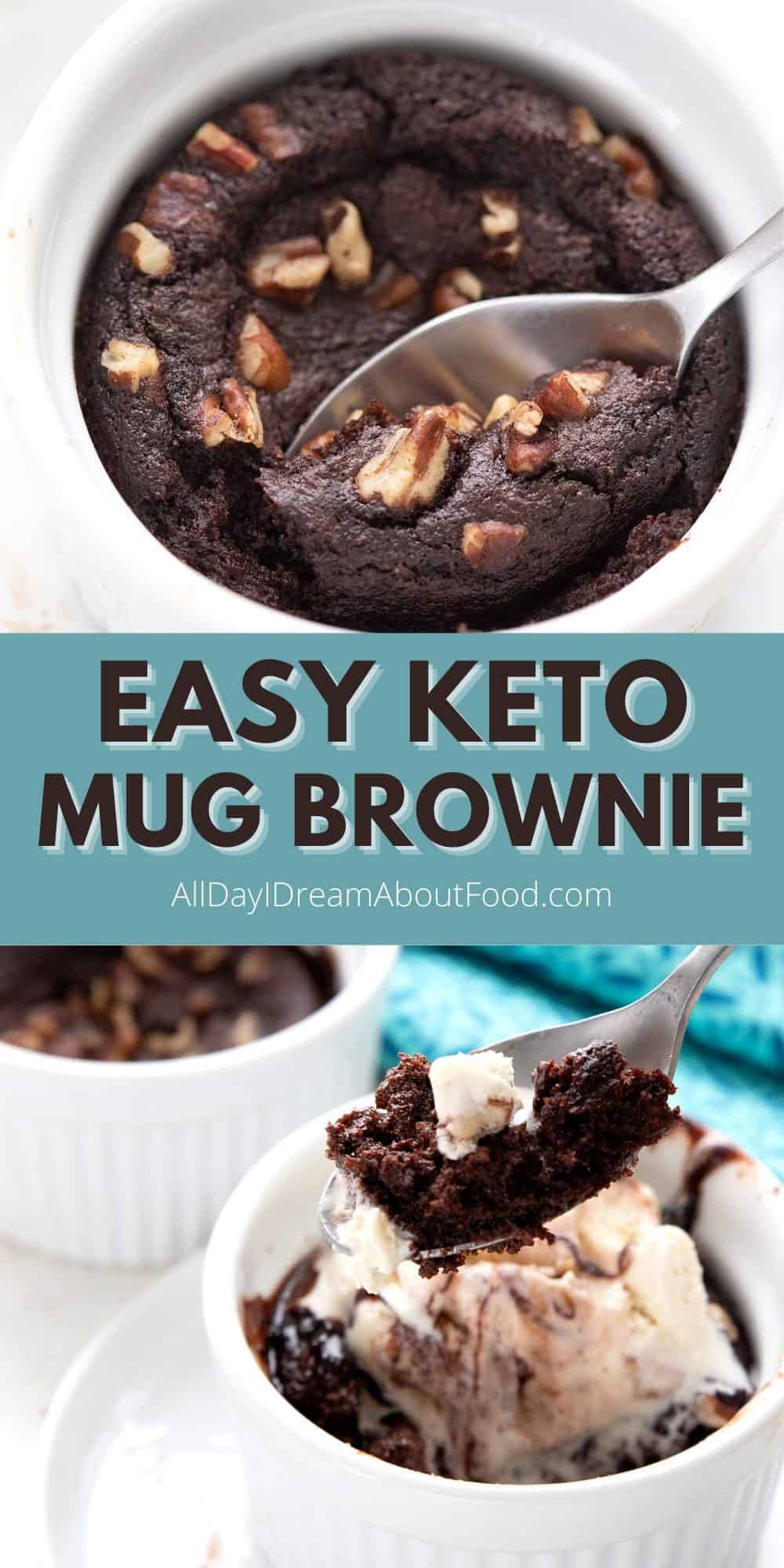 Easy Keto Mug Brownie - All Day I Dream About Food