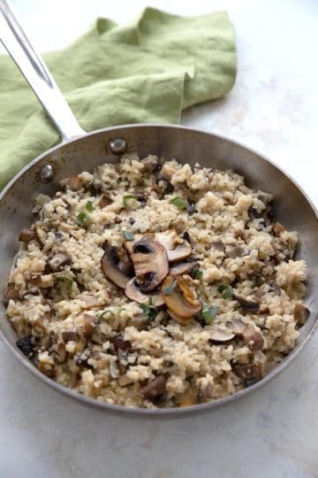 Keto Cauliflower Mushroom Risotto - All Day I Dream About Food