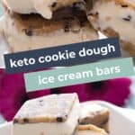 Pinterest collage for Keto Ice Cream Bars