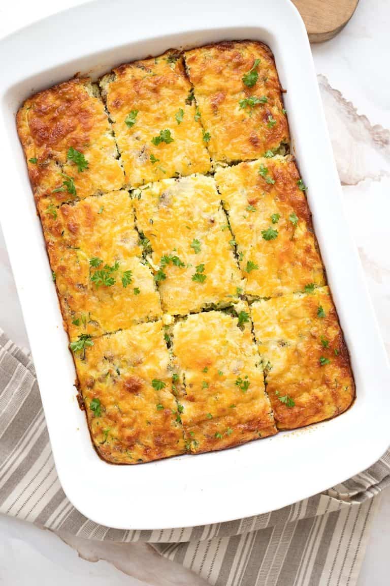 Keto Zucchini Breakfast Casserole - All Day I Dream About Food