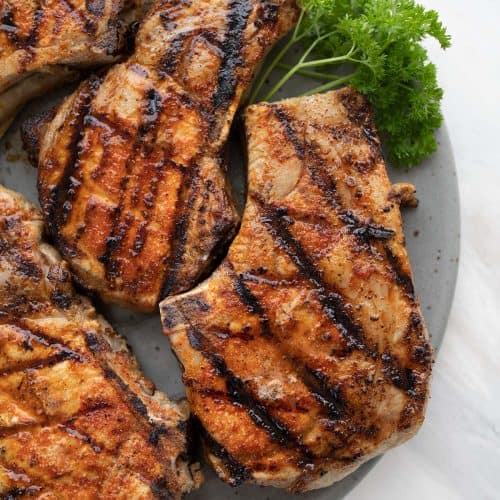 Grilling pork chops outlet on gas grill