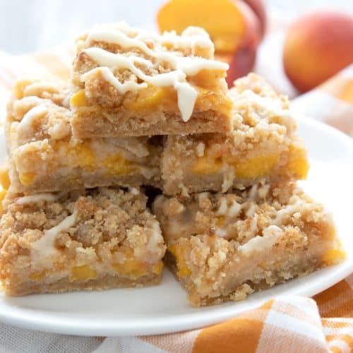 Keto Peach Cobbler Bars - All Day I Dream About Food