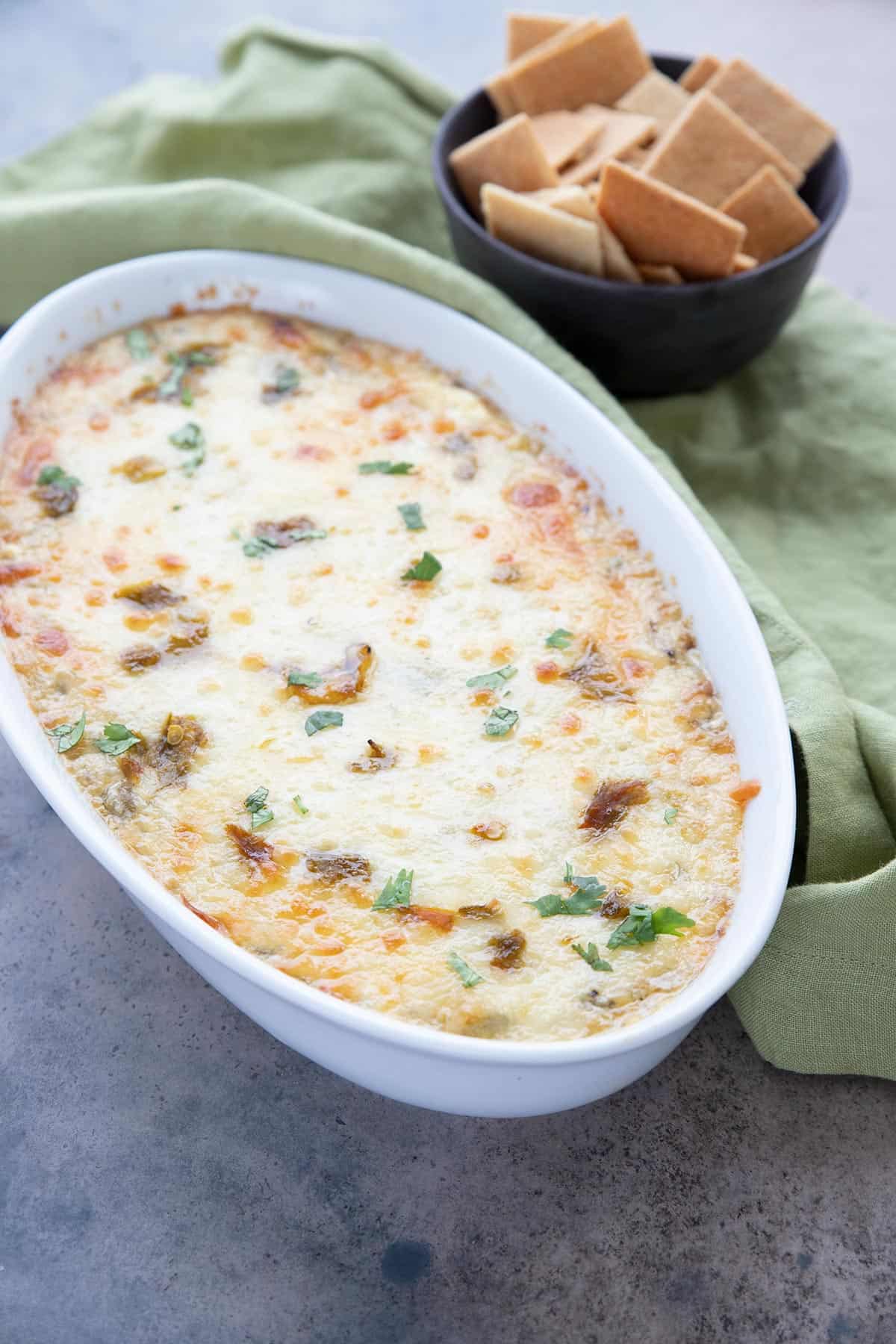 Cheesy Green Chili Dip - All Day I Dream About Food