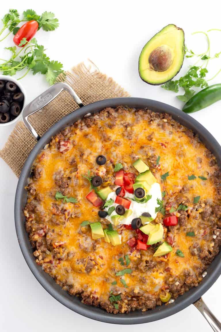Mexican Cauliflower Rice - Easy one pan dinner!