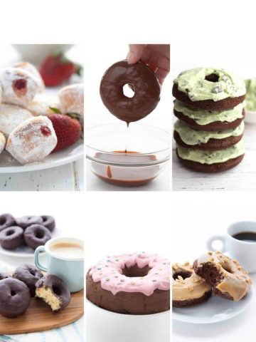 Donut collage with six pictures