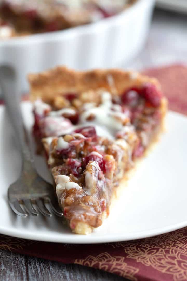 Keto Cranberry Walnut Tart - All Day I Dream About Food