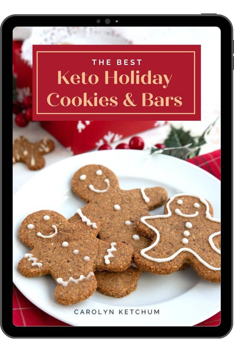 Keto Cookies Ebook cover in an iPad frame.