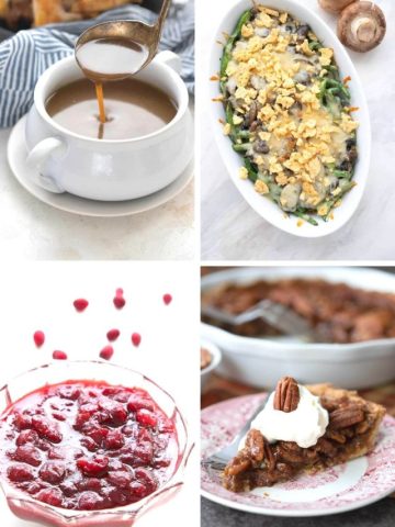 collage of 4 keto thanksgiving recipes