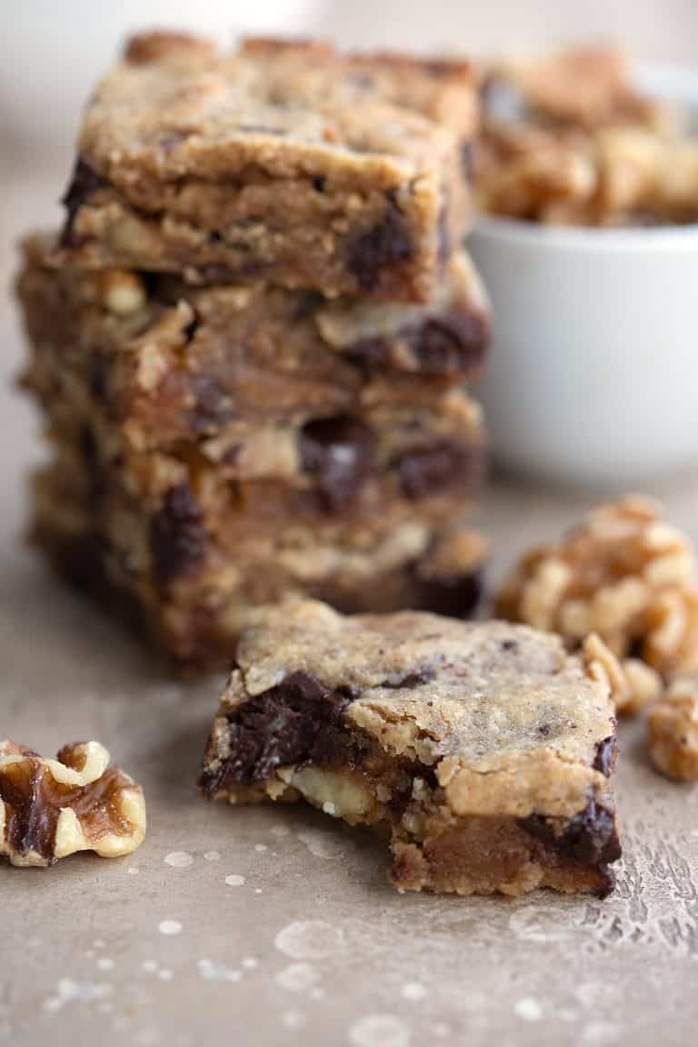 Keto Walnut Blondies - All Day I Dream About Food