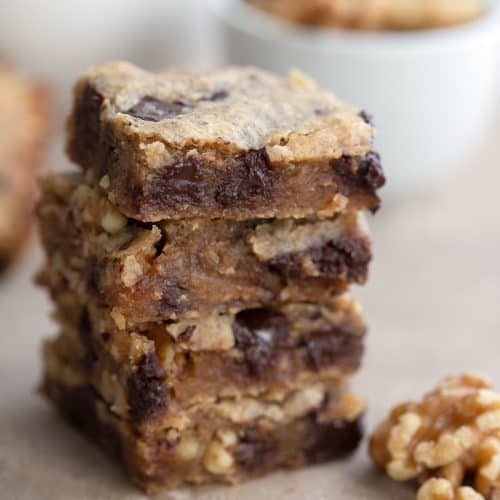 Keto Walnut Blondies - All Day I Dream About Food