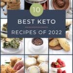 Collage of the best keto recipes from 2022
