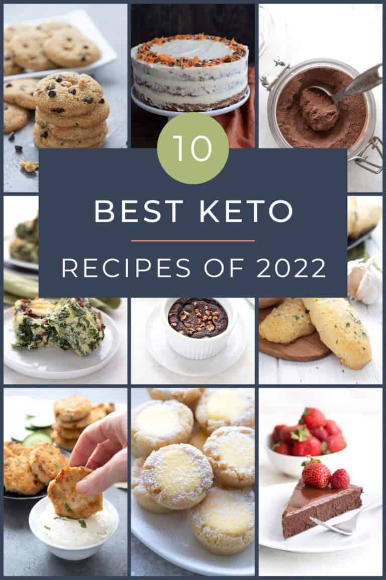 Collage of the best keto recipes from 2022