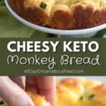 Pinterest collage for Keto Cheddar Jalapeno Bread