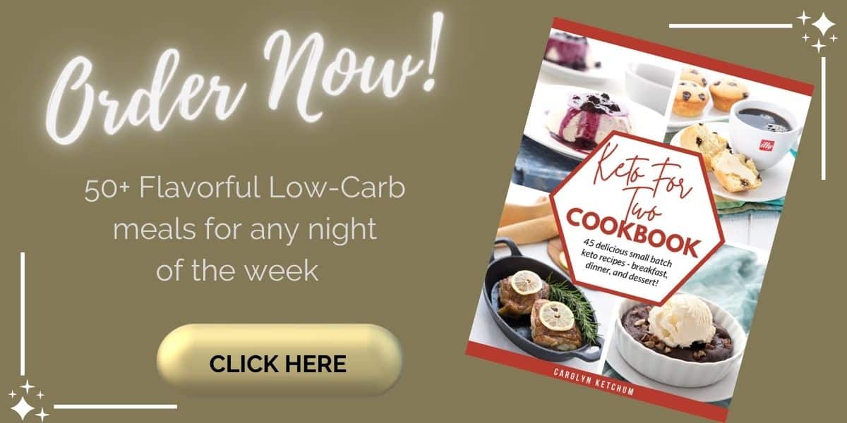 Banner to order Keto For Two cookbook