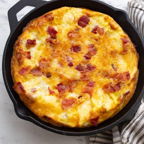 Keto Frittata with Bacon and Brie - All Day I Dream About Food
