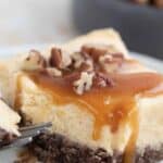 Pinterest collage for Keto Salted Caramel Cheesecake Bars