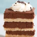 Titled Pinterest image for Keto French Silk Pie Bars.