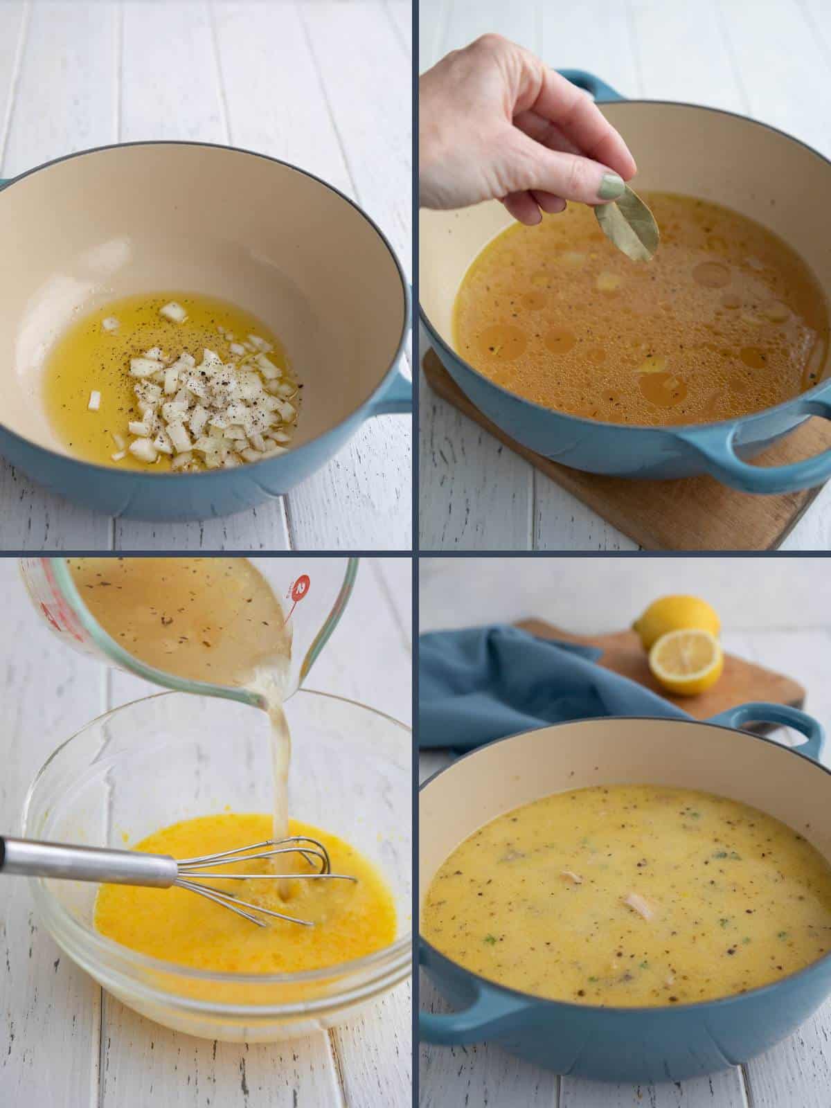 How to make Lemon Chicken Soup (Avglemono)