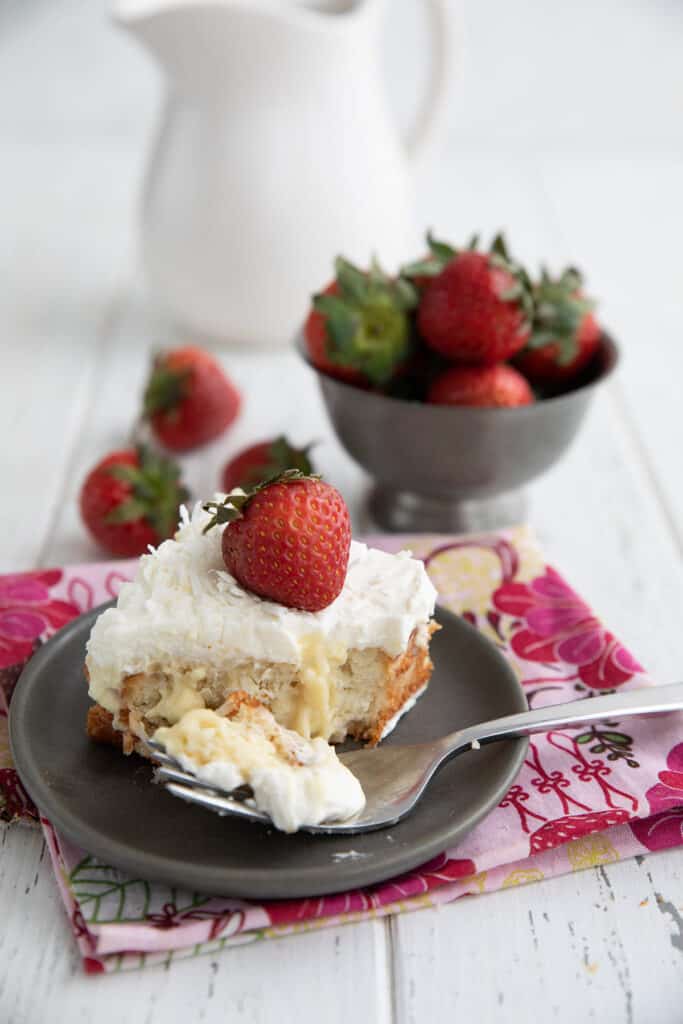 Keto Coconut Cream Poke Cake - All Day I Dream About Food