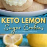 Pinterest collage for keto lemon cookies.