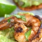 Titled Pinterest Image for Guacamole Shrimp Bites