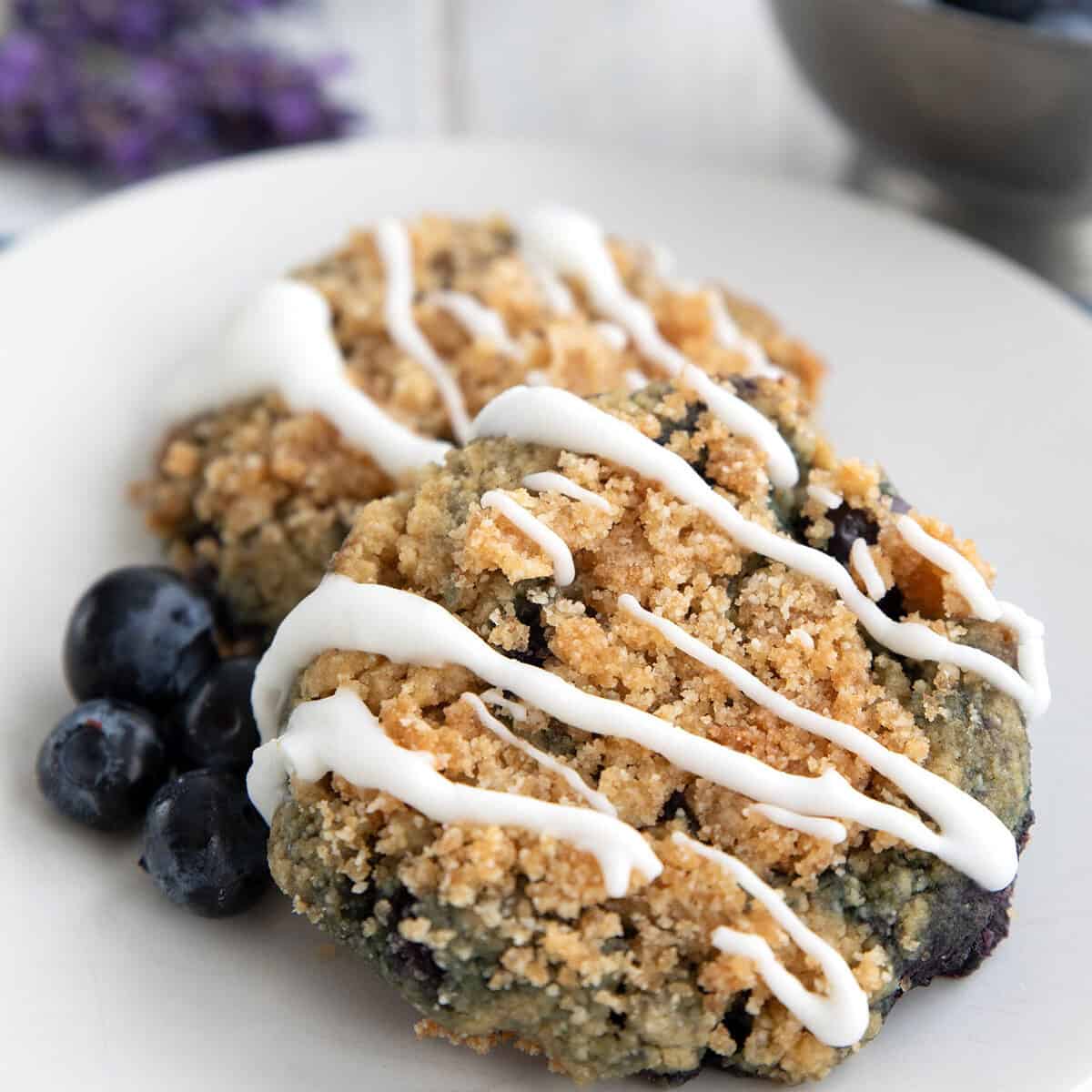 Keto Blueberry Muffin Cookies - Crumbl copycake recipe!