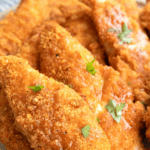 Titled Pinterest image of Air Fryer Keto Chicken Tenders.
